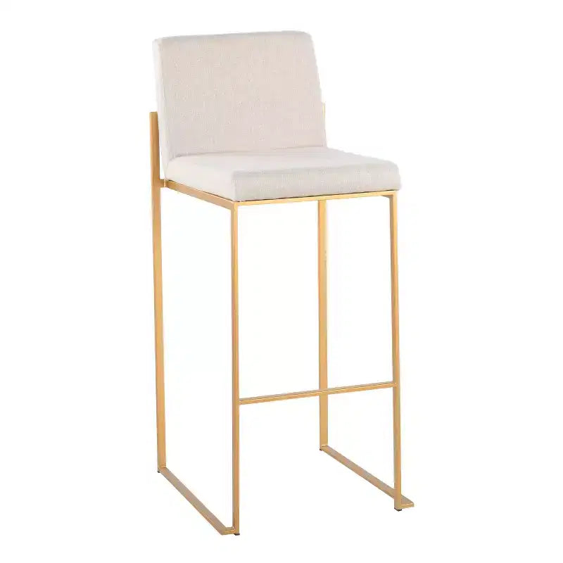 Set di 3 sgabelli da bar in metallo e poliestere 42 x 103 cm