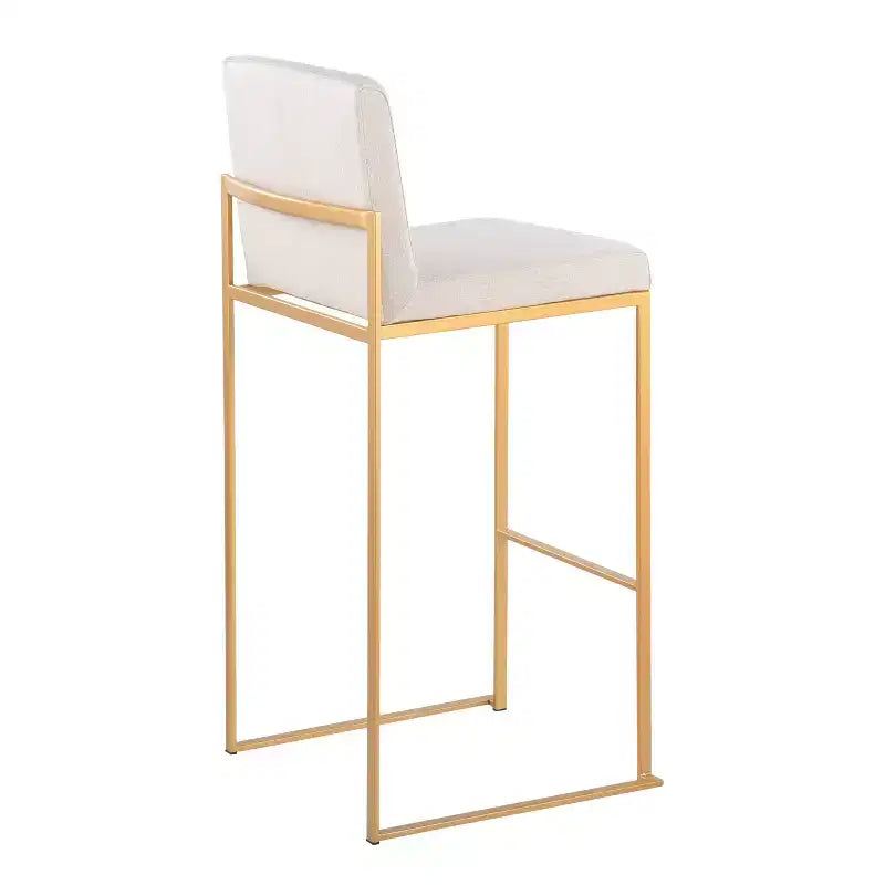 Set di 3 sgabelli da bar in metallo e poliestere 42 x 103 cm