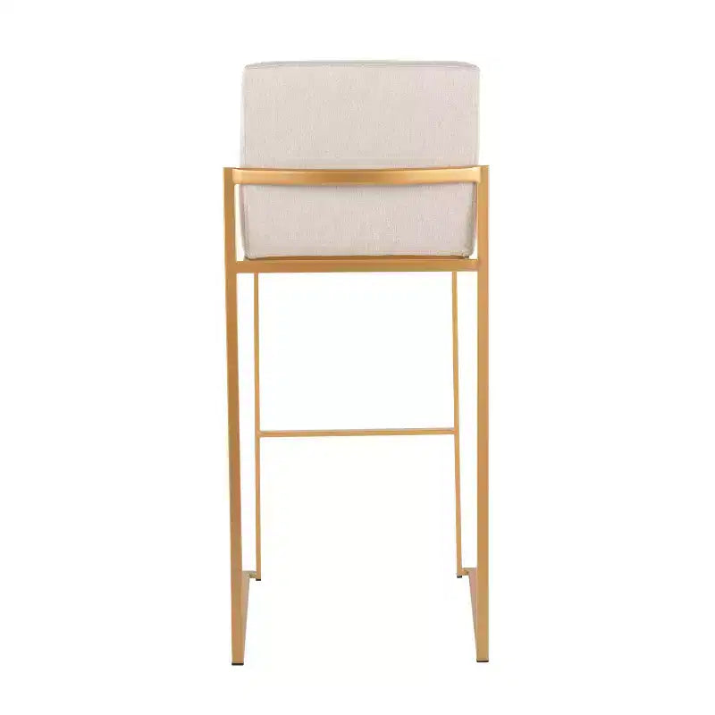 Set di 3 sgabelli da bar in metallo e poliestere 42 x 103 cm