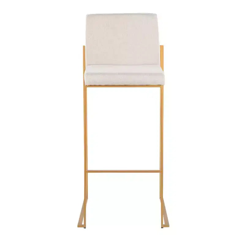Set di 3 sgabelli da bar in metallo e poliestere 42 x 103 cm