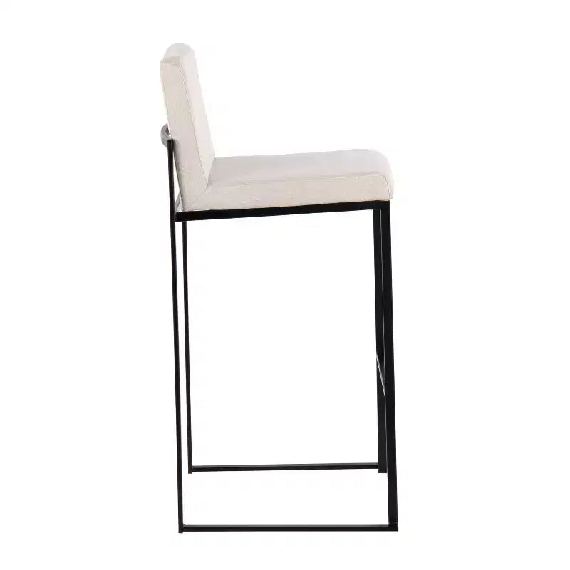 Set di 3 sgabelli da bar in metallo e poliestere 42 x 103 cm