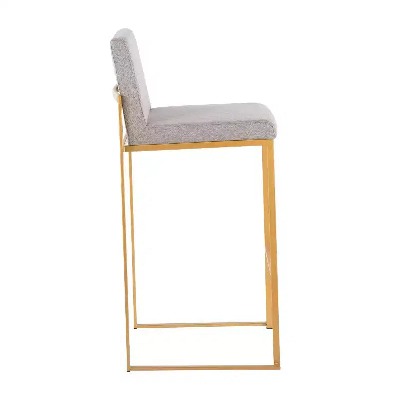 Set di 3 sgabelli da bar in metallo e poliestere 42 x 103 cm