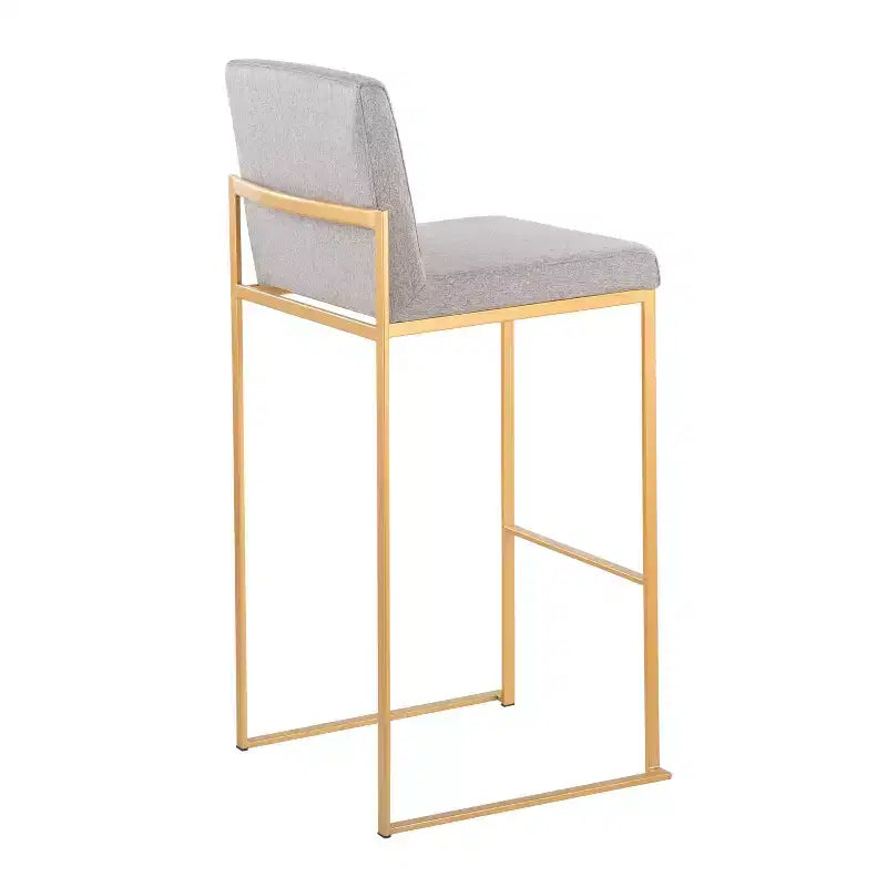 Set di 3 sgabelli da bar in metallo e poliestere 42 x 103 cm