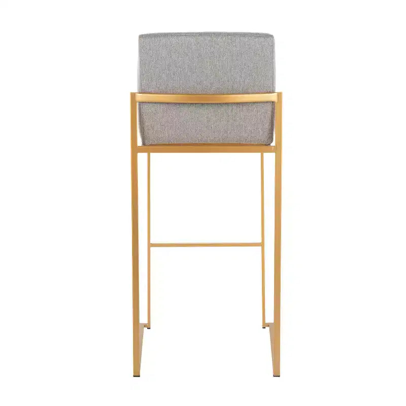 Set di 3 sgabelli da bar in metallo e poliestere 42 x 103 cm
