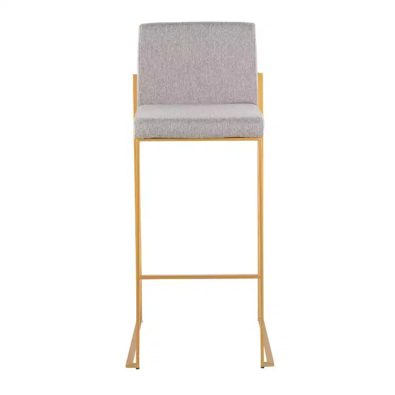 Set di 3 sgabelli da bar in metallo e poliestere 42 x 103 cm