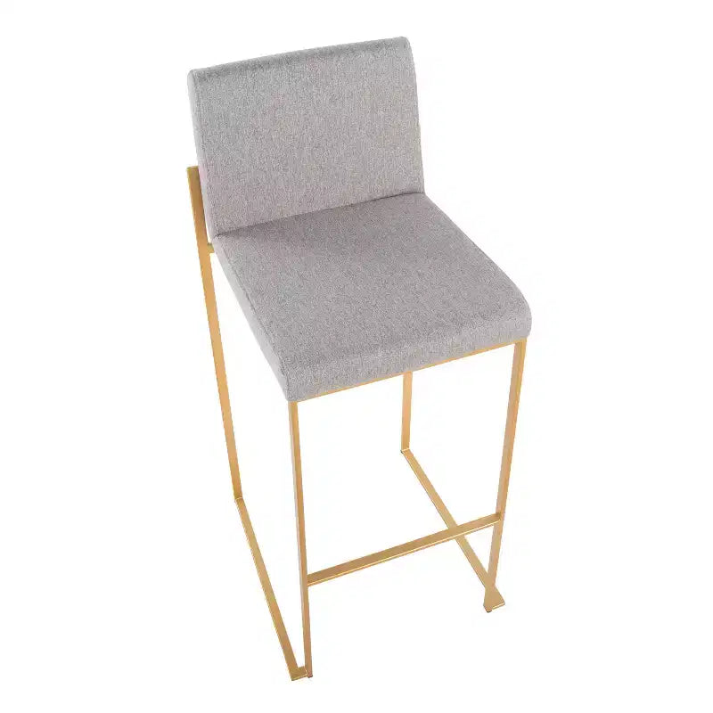 Set di 3 sgabelli da bar in metallo e poliestere 42 x 103 cm