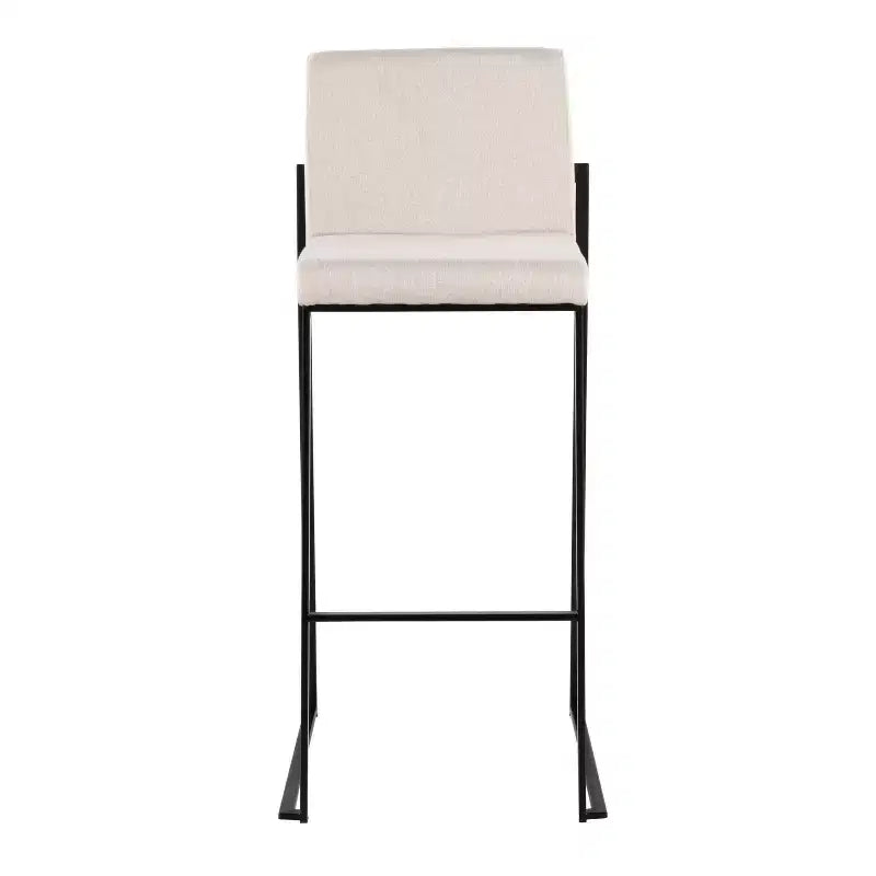 Set di 3 sgabelli da bar in metallo e poliestere 42 x 103 cm