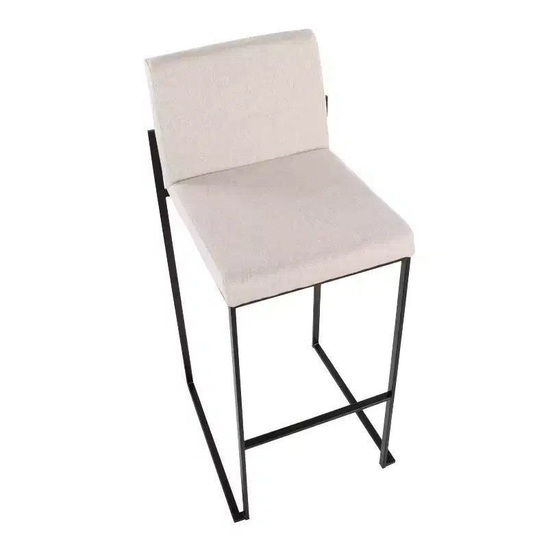 Set di 3 sgabelli da bar in metallo e poliestere 42 x 103 cm
