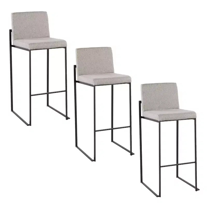 Metal Polyester Barstool Set of 3 16.5'' x 40.5''