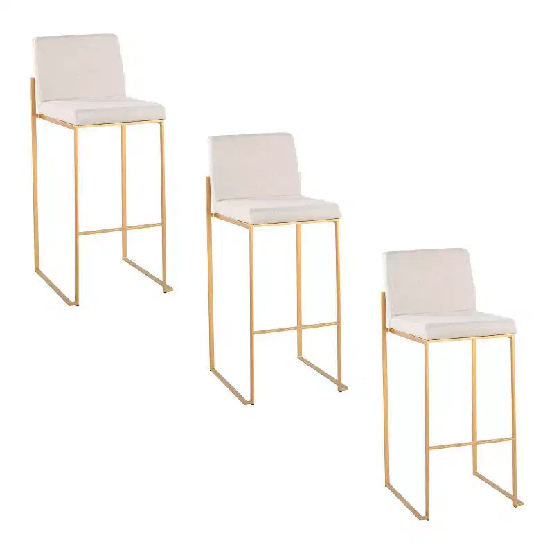 Metal Polyester Barstool Set of 3 16.5'' x 40.5''